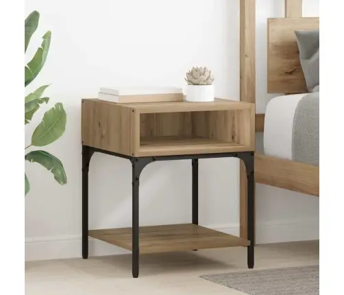 Naktsgaldiņš Amatnieku Ozola 40 X 40 X 50 Cm Inženierijas Koks Vidaxl