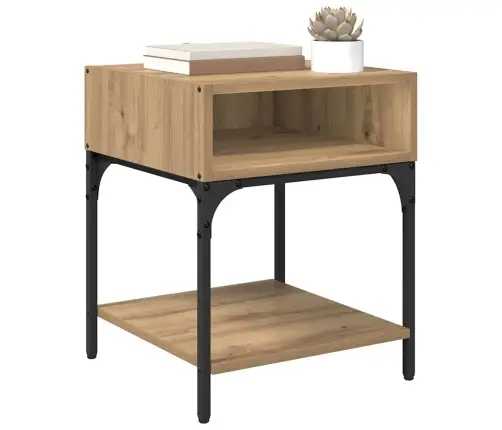 Naktsgaldiņš Amatnieku Ozola 40 X 40 X 50 Cm Inženierijas Koks Vidaxl