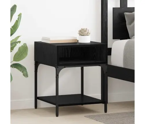 Naktinis Staliukas Juoda Ąžuolo 40 X 40 X 50 Cm