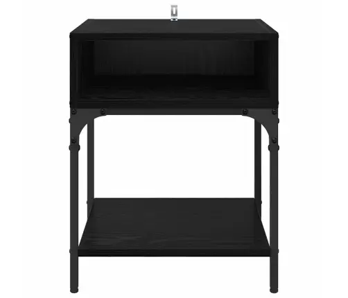 Naktsgaldiņš 2 Pcs Melns Ozols 40 X 40 X 50 Cm Vidaxl