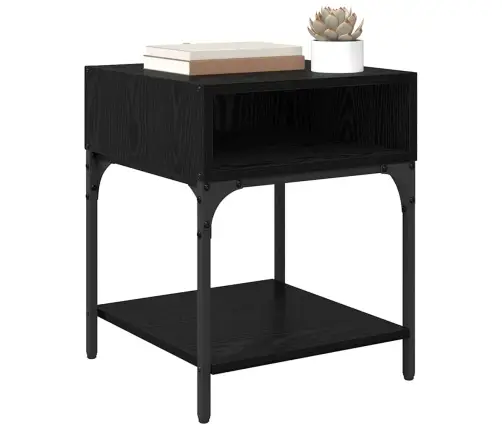 Naktsgaldiņš 2 Pcs Melns Ozols 40 X 40 X 50 Cm Vidaxl