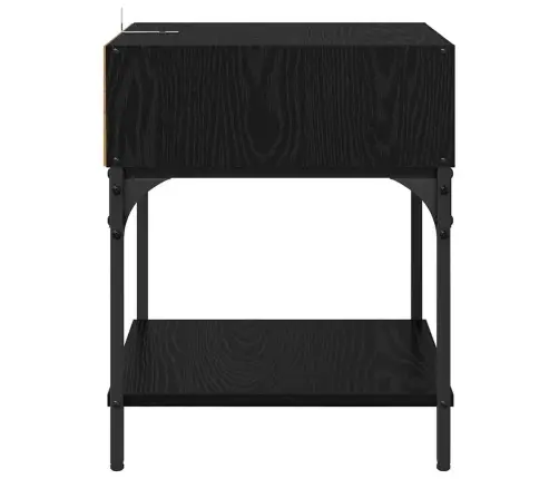 Naktsgaldiņš 2 Pcs Melns Ozols 40 X 40 X 50 Cm Vidaxl