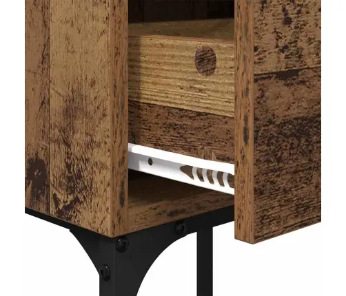 Naktinis Staliukas Su Stalčių Sena Mediena 40 X 29 X 60 Cm