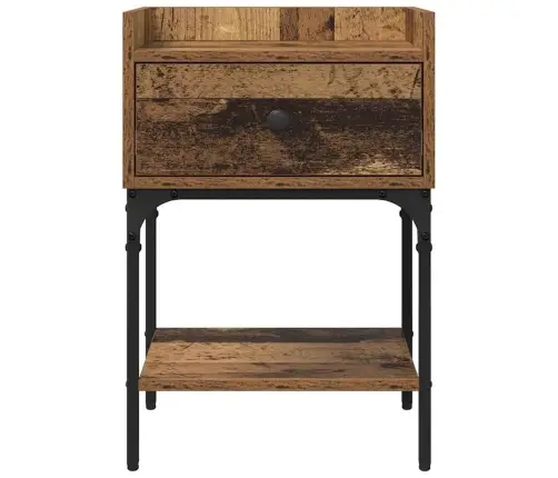 Naktinis Staliukas Su Stalčių Sena Mediena 40 X 29 X 60 Cm