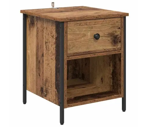 Nakts Skapītis Vecs Koks 40 X 42 X 50 Cm Inženierijas Koks Vidaxl