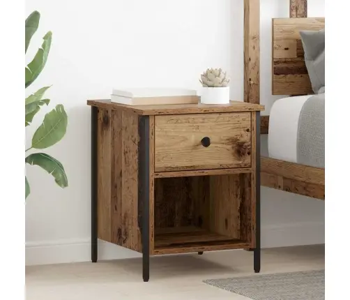 Nakts Skapītis Ar Atvilktni 2 Pcs Vecs Koks 40 X 42 X 50 Cm Vidaxl