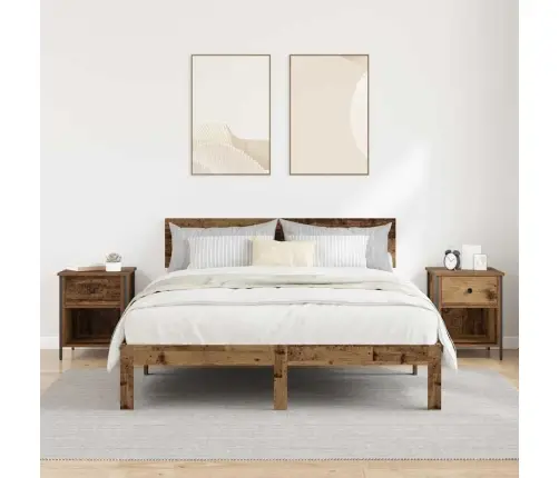 Nakts Skapītis Ar Atvilktni 2 Pcs Vecs Koks 40 X 42 X 50 Cm Vidaxl