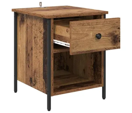 Nakts Skapītis Ar Atvilktni 2 Pcs Vecs Koks 40 X 42 X 50 Cm Vidaxl