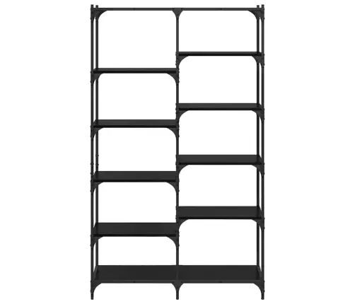 Grāmatu Plaukts Melns Ozols 100 X 32 X 170 Cm Inženierijas Koks Vidaxl