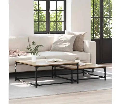 Iekšējais Kafijas Galds 2 Pcs Amatnieku Ozola 80 X 8035 X Cm Vidaxl