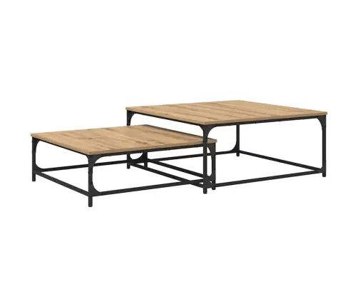 Iekšējais Kafijas Galds 2 Pcs Amatnieku Ozola 80 X 8035 X Cm Vidaxl