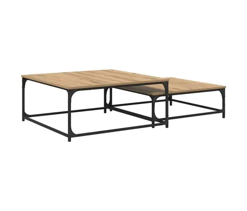 Iekšējais Kafijas Galds 2 Pcs Amatnieku Ozola 80 X 8035 X Cm Vidaxl