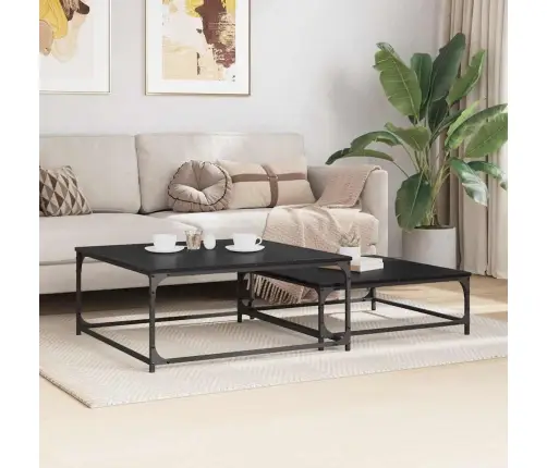 Pesastatav Kohvilaua 2 Pcs Must Tamm 80 X 8035 X Cm Tehispuit Pesastatav Kohvilaua 2 Pcs Must Tamm 80 X 8035 X Cm Tehispuit