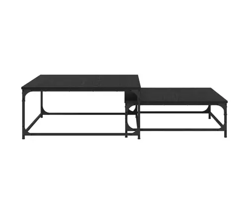 Pesastatav Kohvilaua 2 Pcs Must Tamm 80 X 8035 X Cm Tehispuit Pesastatav Kohvilaua 2 Pcs Must Tamm 80 X 8035 X Cm Tehispuit