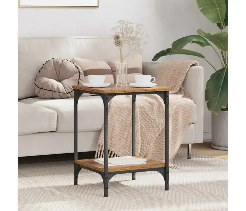 Kafijas Galdiņš Vecs Koks 40 X 40 X 55 Cm Inženierijas Koks Vidaxl