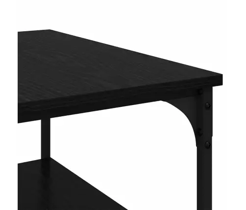 Kafijas Galdiņš Melns Ozolkoks 55 X 55 X 40 Cm Vidaxl