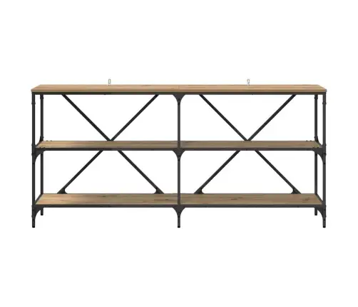 Konsoles Galds Ar Plauktu Artisānā Ozols 160 X 30 X 75 Cm Vidaxl