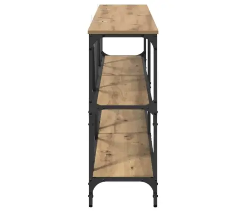 Konsoles Galds Ar Plauktu Artisānā Ozols 160 X 30 X 75 Cm Vidaxl