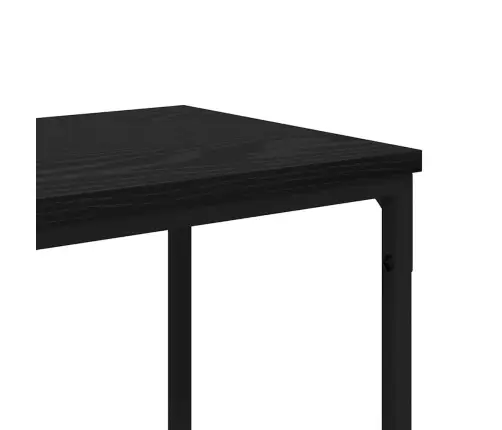 Konsoles Galds Ar Plauktu Melns Ozolkoks 160 X 30 X 75 Cm Vidaxl