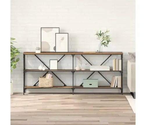 Konsoles Galds Ar Plauktu Vecs Koks 180 X 30 X 75 Cm Vidaxl