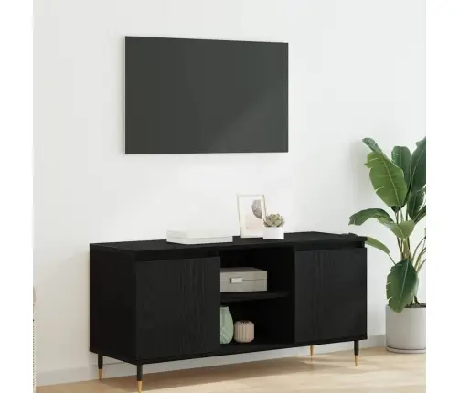 Televizora Skapīša Melns Ozolkoks 104 X 35 X 50 Cm Vidaxl