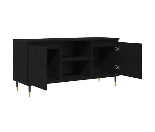 Televizora Skapīša Melns Ozolkoks 104 X 35 X 50 Cm Vidaxl