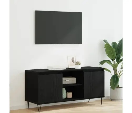 Televizora Skapīša Melns Ozolkoks 104 X 35 X 50 Cm Vidaxl