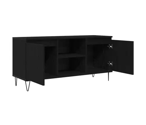 Televizora Skapīša Melns Ozolkoks 104 X 35 X 50 Cm Vidaxl