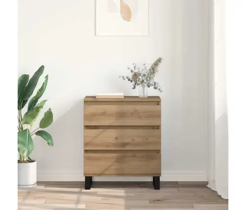 Puse Artisānā Ozols 60 X 35 X 70 Cm Inženierijas Koks Vidaxl