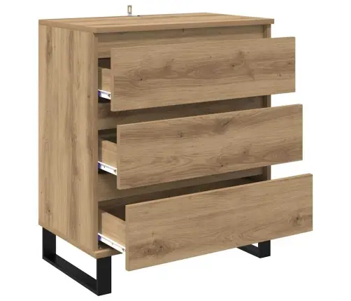 Puse Artisānā Ozols 60 X 35 X 70 Cm Inženierijas Koks Vidaxl