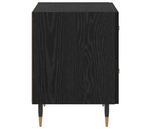 Nakts Skapītis Melns Ozols 40 X 35 X 47.5 Cm Inženierijas Koks Vidaxl