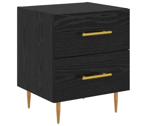 Nakts Skapītis 2 Pcs Melns Ozolkoks 40 X 35 X 47,5 Cm Vidaxl