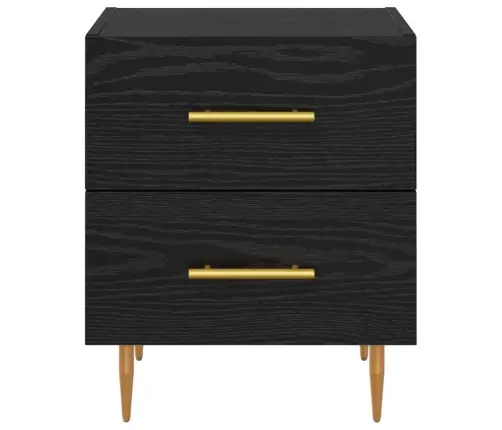 Nakts Skapītis 2 Pcs Melns Ozolkoks 40 X 35 X 47,5 Cm Vidaxl