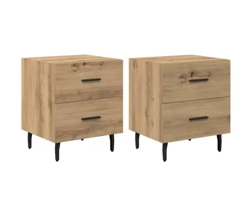 Nakts Skapītis 2 Pcs Amatnieku Ozola 40 X 35 X 47.5 Cm Vidaxl