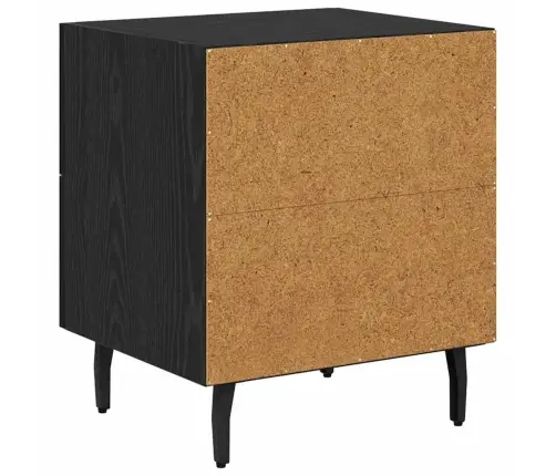 Nakts Skapītis Ar Atvilktni 2 Pcs Melns Ozols 40 X 35 X 47.5 Cm Vidaxl