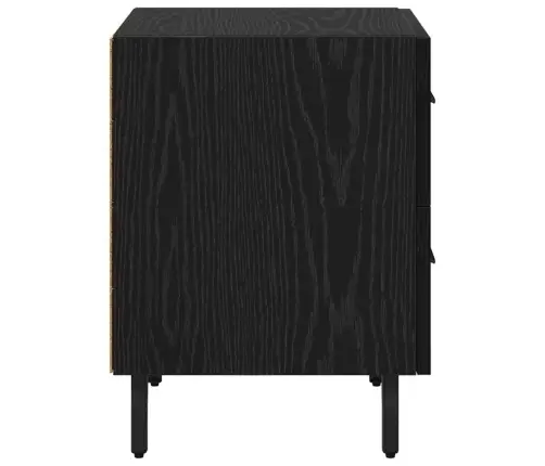 Nakts Skapītis Ar Atvilktni 2 Pcs Melns Ozols 40 X 35 X 47.5 Cm Vidaxl