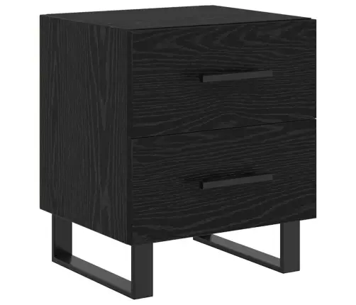 Naktiniai Staliukai 2 Pcs Juoda Ąžuolo 40 X 35 X 47.5 Cm