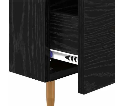 Naktsgaldiņš Melna 40 X 35 X 47.5 Cm Inženierijas Koks Vidaxl