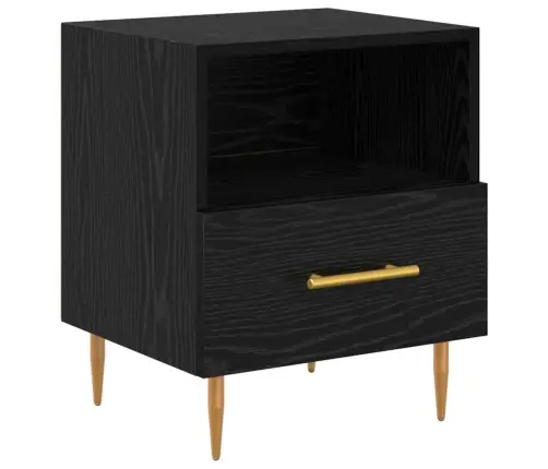 Naktsgaldiņš 2 Pcs Melna 40 X 35 X 47.5 Cm Inženierijas Koks Vidaxl Naktsgaldiņš 2 Pcs Melna 40 X 35 X 47.5 Cm Inženierijas Koks Vidaxl