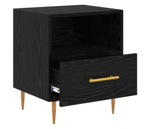 Naktsgaldiņš 2 Pcs Melna 40 X 35 X 47.5 Cm Inženierijas Koks Vidaxl Naktsgaldiņš 2 Pcs Melna 40 X 35 X 47.5 Cm Inženierijas Koks Vidaxl