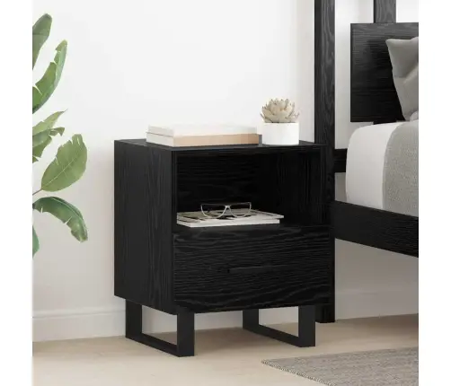 Nakts Skapītis Ar Atvilktni 2 Pcs Melns Ozols 40 X 35 X 47.5 Cm Vidaxl Nakts Skapītis Ar Atvilktni 2 Pcs Melns Ozols 40 X 35 X 47.5 Cm Vidaxl