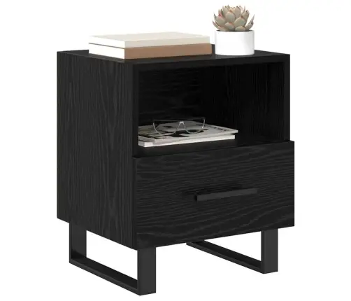 Nakts Skapītis Ar Atvilktni 2 Pcs Melns Ozols 40 X 35 X 47.5 Cm Vidaxl Nakts Skapītis Ar Atvilktni 2 Pcs Melns Ozols 40 X 35 X 47.5 Cm Vidaxl