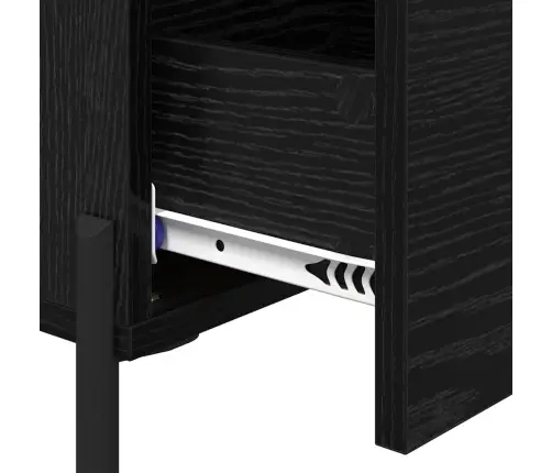 Šalia Lovos Spintelė Su Stalčių Juoda Ąžuolo 40 X 40 X 66 Cm Šalia Lovos Spintelė Su Stalčių Juoda Ąžuolo 40 X 40 X 66 Cm