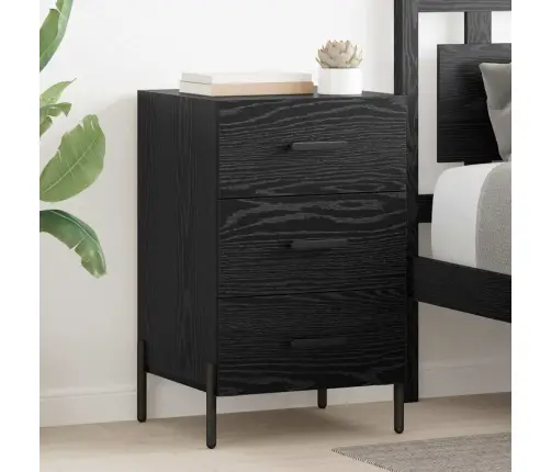 Šalia Lovos Spintelė Su Stalčių Juoda Ąžuolo 40 X 40 X 66 Cm Šalia Lovos Spintelė Su Stalčių Juoda Ąžuolo 40 X 40 X 66 Cm
