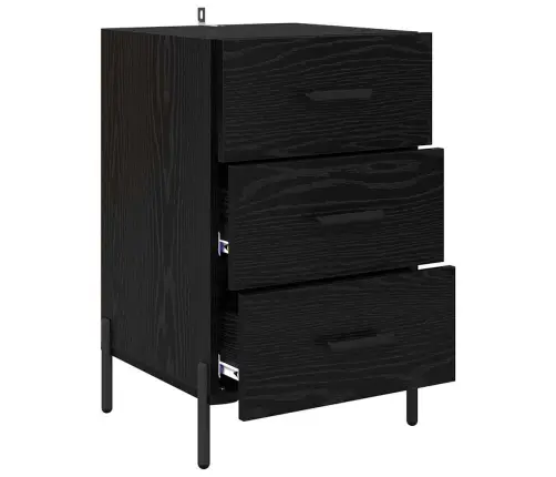 Šalia Lovos Spintelė Su Stalčių Juoda Ąžuolo 40 X 40 X 66 Cm Šalia Lovos Spintelė Su Stalčių Juoda Ąžuolo 40 X 40 X 66 Cm