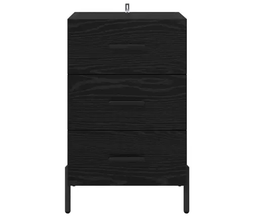 Šalia Lovos Spintelė Su Stalčių Juoda Ąžuolo 40 X 40 X 66 Cm Šalia Lovos Spintelė Su Stalčių Juoda Ąžuolo 40 X 40 X 66 Cm