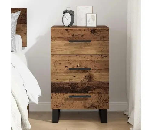 Nakts Skapītis Vecs Koks 40 X 40 X 66 Cm Inženierijas Koks Vidaxl