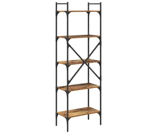 Grāmatu Skapis Vecs Koks 56 X 32 X 174 Cm Inženierijas Koks Vidaxl