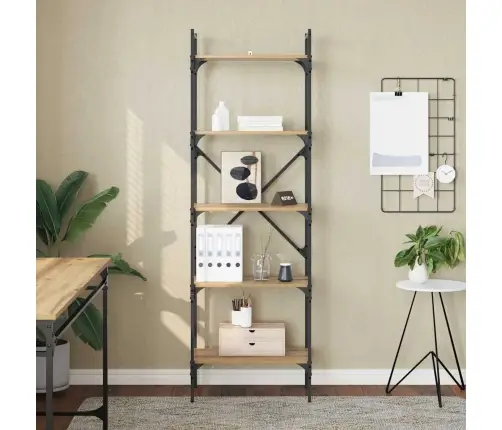 Grāmatu Skapis Artisānā Ozols 56 X 32 X 174 Cm Vidaxl