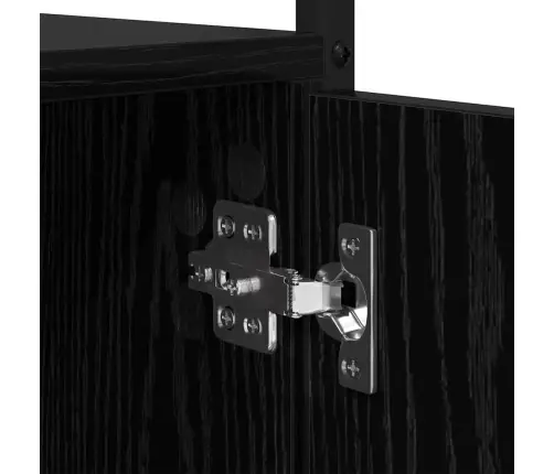 Grāmatu Skapis Melns Ozolkoks 44,5 X 30 X 154,5 Cm Vidaxl